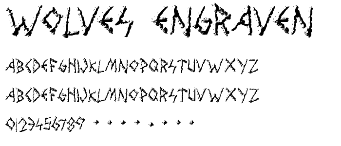 Wolves Engraven font